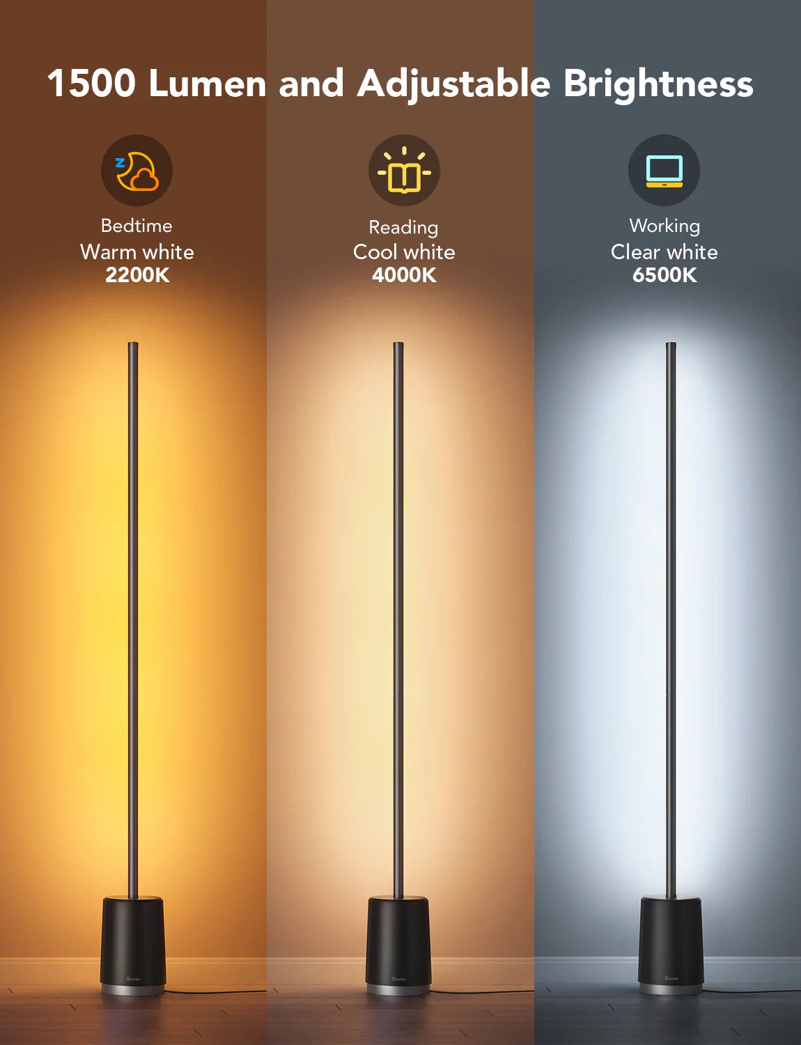 Govee Lyra RGBICWW Corner Floor Lamp