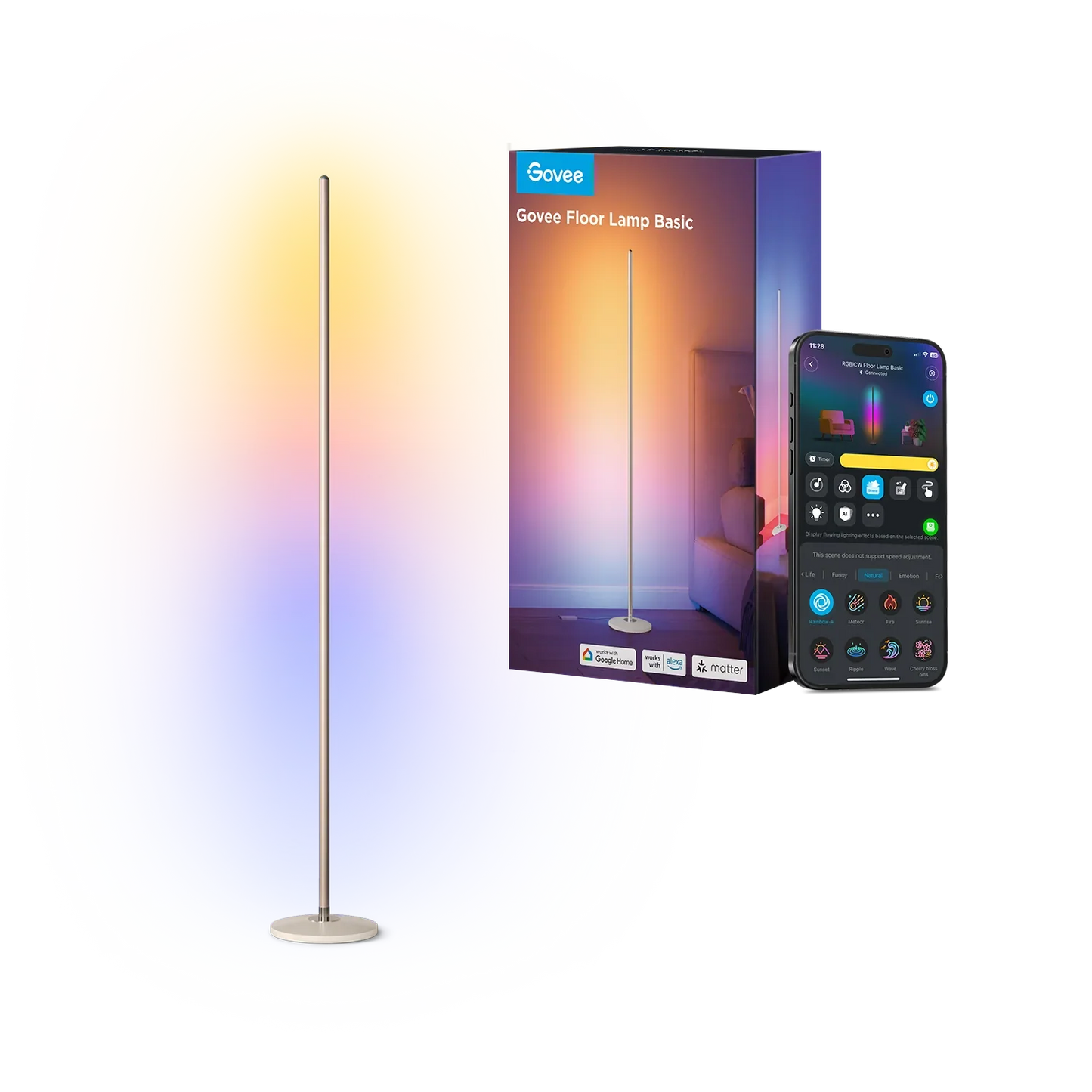 Govee RGBICW Smart Corner Floor Lamp