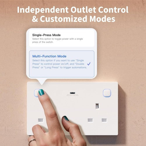 Aqara Wall Outlet H2 UK (Dual USB-C)