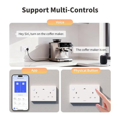 Aqara Wall Outlet H2 UK (Dual USB-C)