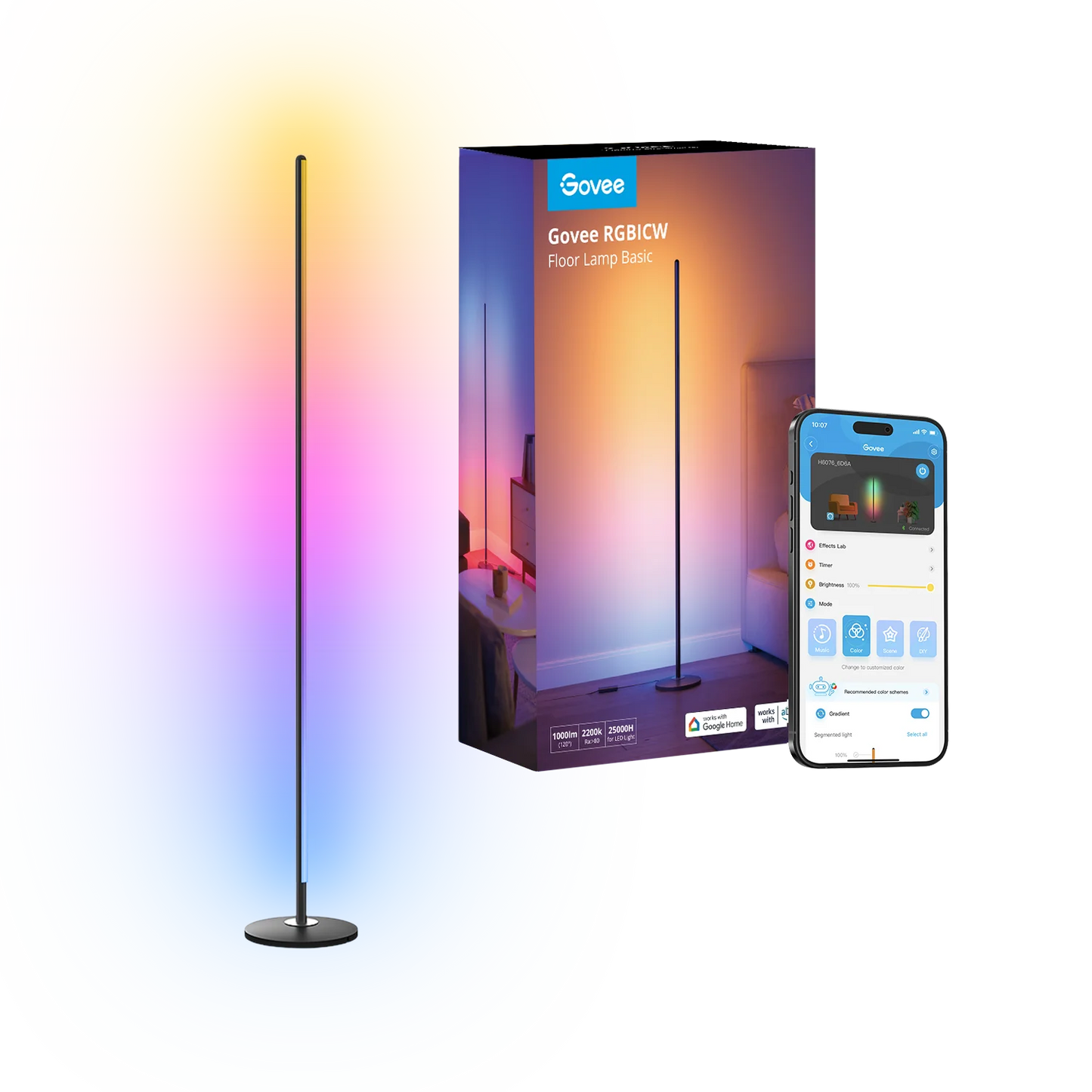 Govee RGBICW Smart Corner Floor Lamp