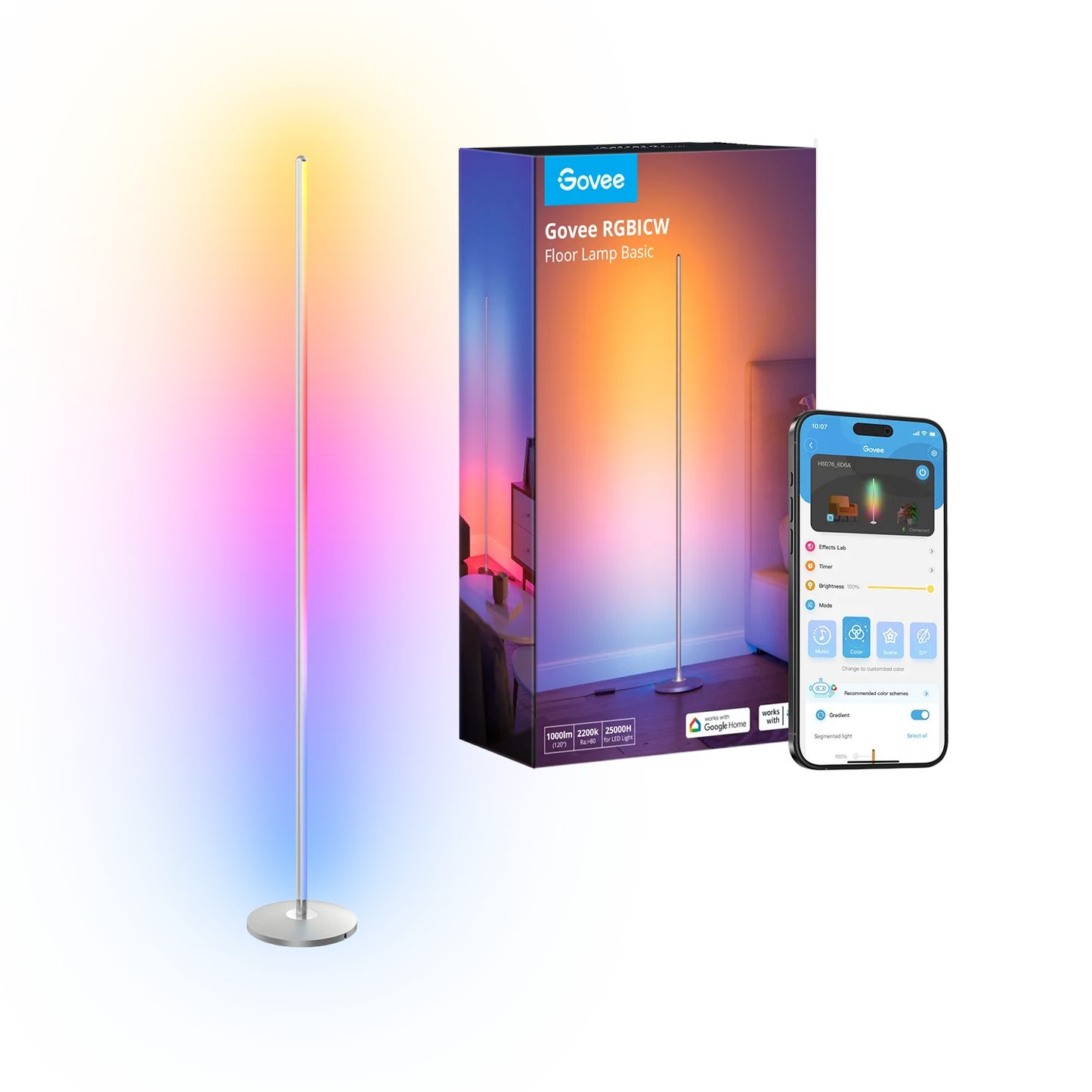 Govee RGBICW Smart Corner Floor Lamp