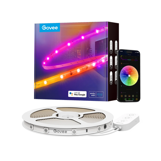Govee RGBIC Wi-Fi + Bluetooth LED Strip Lights With Protective Coating