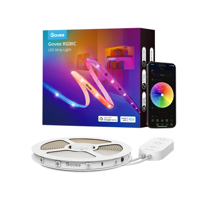 Govee RGBIC Wi-Fi + Bluetooth LED Strip Lights With Protective Coating