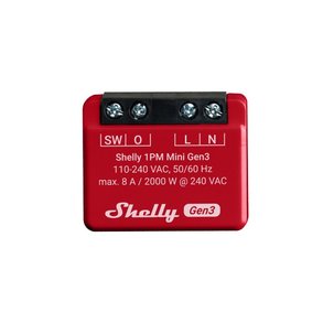 Shelly 1PM Mini WiFi Smart Switch with Power Metering